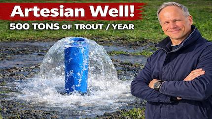 Drilling a self-flowing well for the fish farm